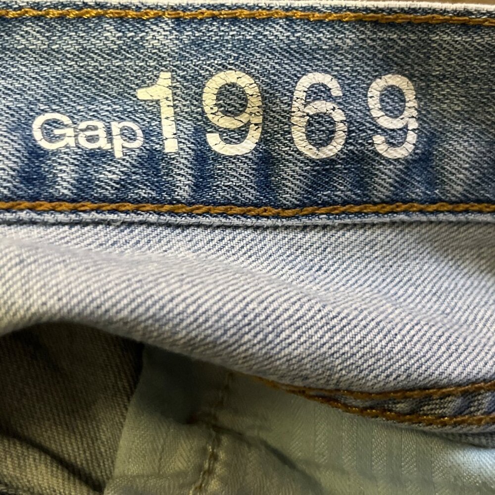Gap 1969 Boyfriend Denim Shorts 30/10 Split Hem Used - Picture 6 of 13